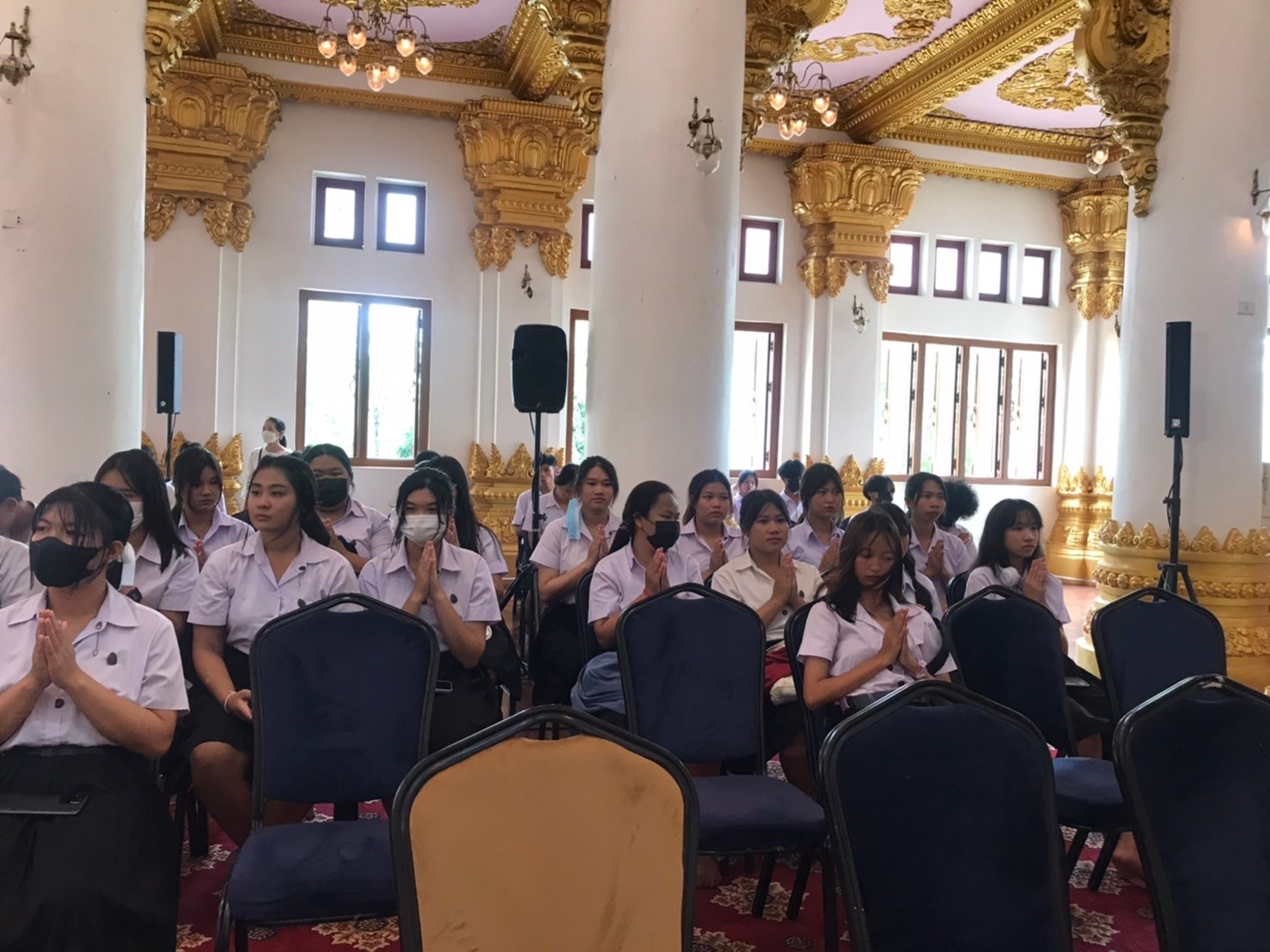 วิทยาลัยธาตุพนม ม.นครพนม ร่วมพิธีเจริญพระพุทธมนต์ ถวายพระพรชัยมงคลแด่สมเด็จพระเจ้าลูกเธอ เจ้าฟ้าพัชรกิติยาภา นเรนทิราเทพยวดี กรมหลวงราชสาริณีสิริพัชร มหาวัชรราชธิดา ณ วัดพระธาตุพนม วรมหาวิหาร อำเภอธาตุพนม จังหวัดนครพนม