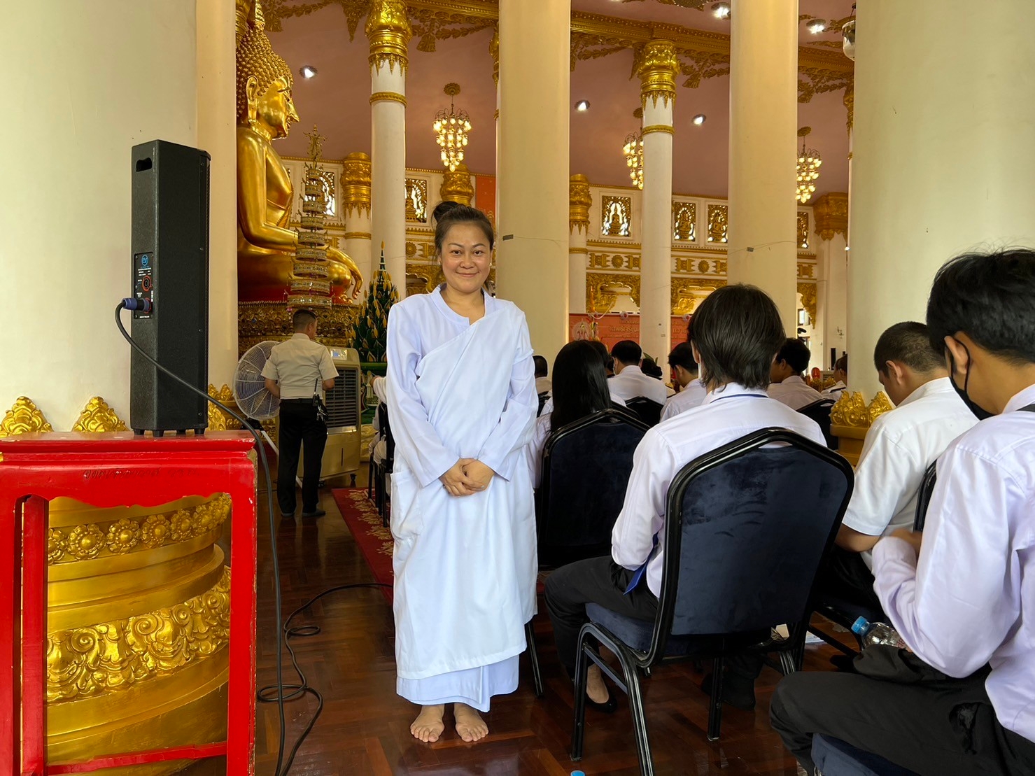 วิทยาลัยธาตุพนม ม.นครพนม ร่วมพิธีเจริญพระพุทธมนต์ ถวายพระพรชัยมงคลแด่สมเด็จพระเจ้าลูกเธอ เจ้าฟ้าพัชรกิติยาภา นเรนทิราเทพยวดี กรมหลวงราชสาริณีสิริพัชร มหาวัชรราชธิดา ณ วัดพระธาตุพนม วรมหาวิหาร อำเภอธาตุพนม จังหวัดนครพนม