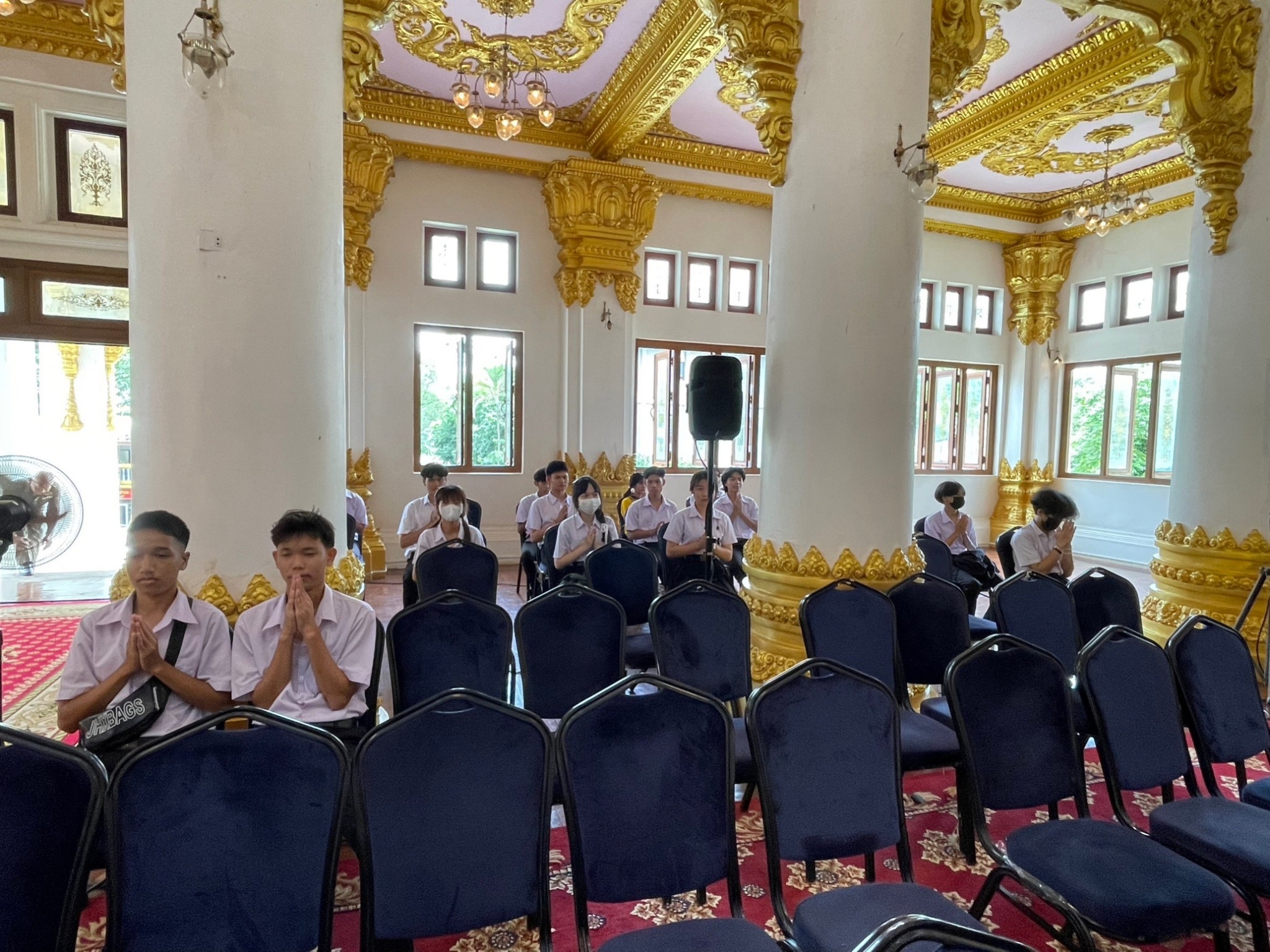 วิทยาลัยธาตุพนม ม.นครพนม ร่วมพิธีเจริญพระพุทธมนต์ ถวายพระพรชัยมงคลแด่สมเด็จพระเจ้าลูกเธอ เจ้าฟ้าพัชรกิติยาภา นเรนทิราเทพยวดี กรมหลวงราชสาริณีสิริพัชร มหาวัชรราชธิดา ณ วัดพระธาตุพนม วรมหาวิหาร อำเภอธาตุพนม จังหวัดนครพนม