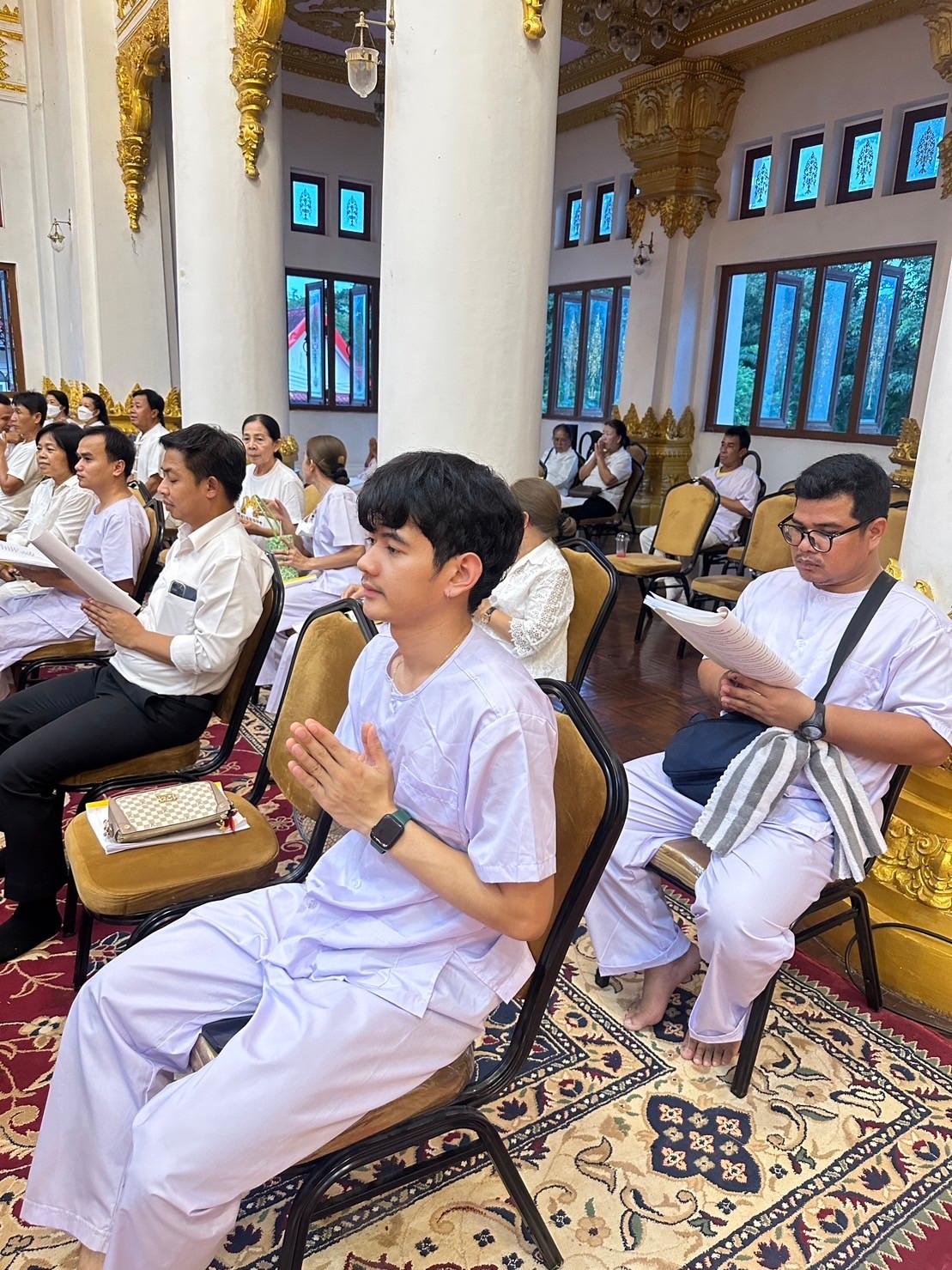 วิทยาลัยธาตุพนม ม.นครพนม ร่วมพิธีเจริญพระพุทธมนต์ ถวายพระพรชัยมงคลแด่สมเด็จพระเจ้าลูกเธอ เจ้าฟ้าพัชรกิติยาภา นเรนทิราเทพยวดี กรมหลวงราชสาริณีสิริพัชร มหาวัชรราชธิดา ณ วัดพระธาตุพนม วรมหาวิหาร อำเภอธาตุพนม จังหวัดนครพนม