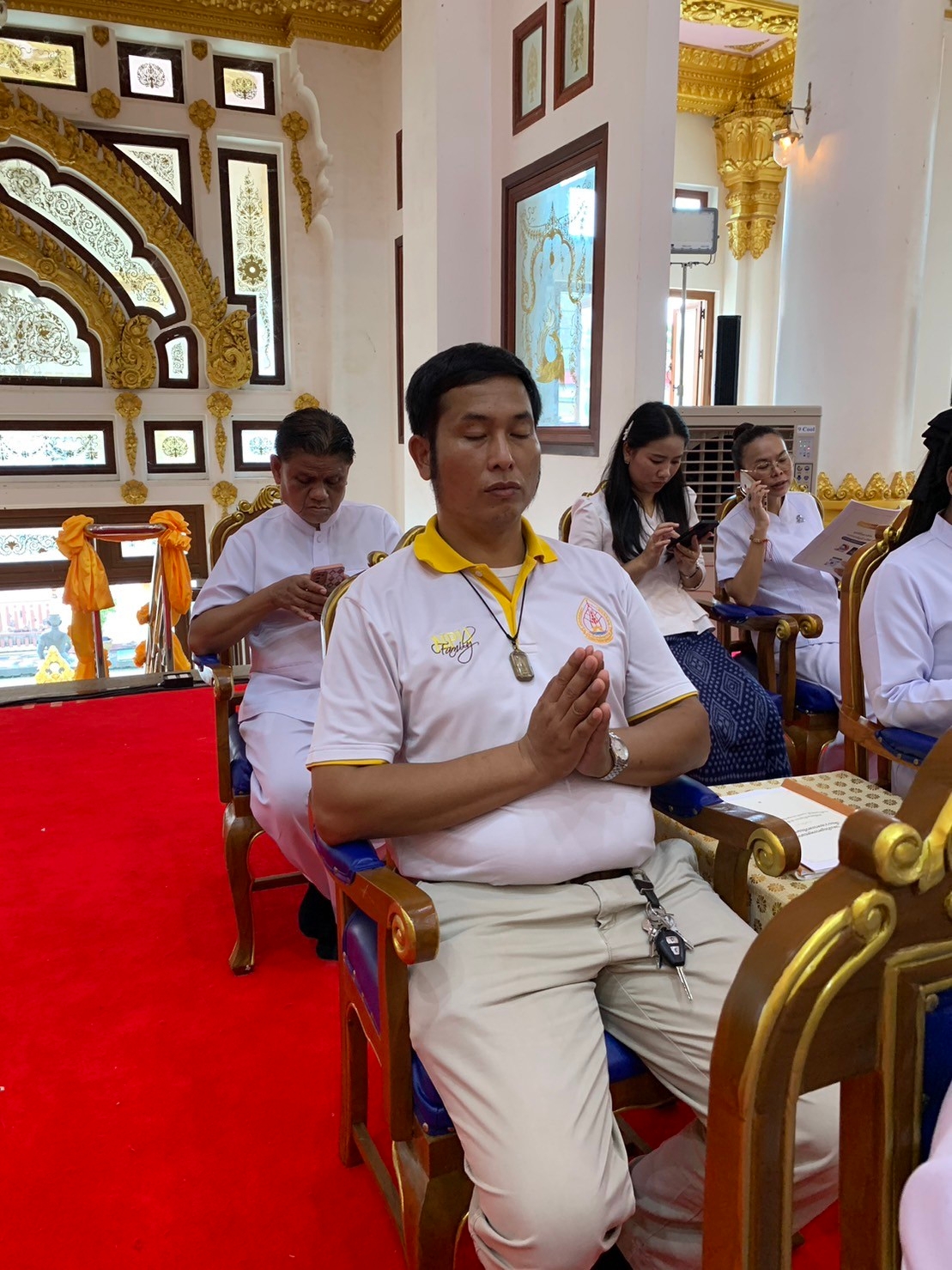 วิทยาลัยธาตุพนม ม.นครพนม ร่วมพิธีเจริญพระพุทธมนต์ ถวายพระพรชัยมงคลแด่สมเด็จพระเจ้าลูกเธอ เจ้าฟ้าพัชรกิติยาภา นเรนทิราเทพยวดี กรมหลวงราชสาริณีสิริพัชร มหาวัชรราชธิดา ณ วัดพระธาตุพนม วรมหาวิหาร อำเภอธาตุพนม จังหวัดนครพนม