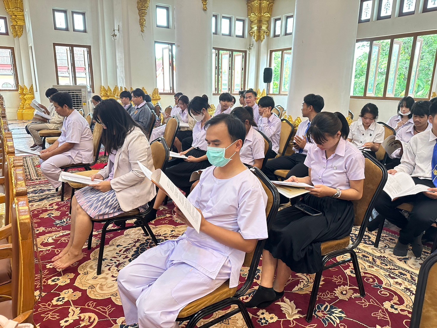 วิทยาลัยธาตุพนม ม.นครพนม ร่วมพิธีเจริญพระพุทธมนต์ ถวายพระพรชัยมงคลแด่สมเด็จพระเจ้าลูกเธอ เจ้าฟ้าพัชรกิติยาภา นเรนทิราเทพยวดี กรมหลวงราชสาริณีสิริพัชร มหาวัชรราชธิดา ณ วัดพระธาตุพนม วรมหาวิหาร อำเภอธาตุพนม จังหวัดนครพนม