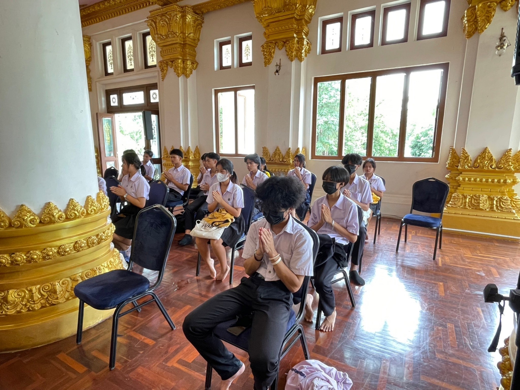 วิทยาลัยธาตุพนม ม.นครพนม ร่วมพิธีเจริญพระพุทธมนต์ ถวายพระพรชัยมงคลแด่สมเด็จพระเจ้าลูกเธอ เจ้าฟ้าพัชรกิติยาภา นเรนทิราเทพยวดี กรมหลวงราชสาริณีสิริพัชร มหาวัชรราชธิดา ณ วัดพระธาตุพนม วรมหาวิหาร อำเภอธาตุพนม จังหวัดนครพนม