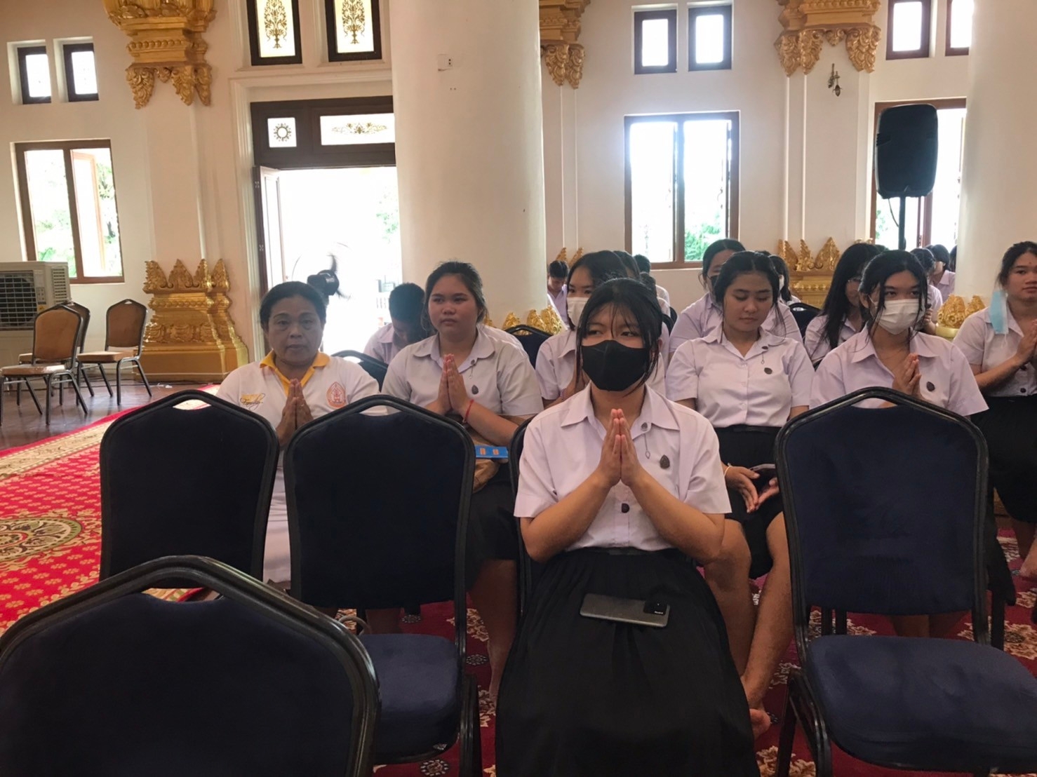 วิทยาลัยธาตุพนม ม.นครพนม ร่วมพิธีเจริญพระพุทธมนต์ ถวายพระพรชัยมงคลแด่สมเด็จพระเจ้าลูกเธอ เจ้าฟ้าพัชรกิติยาภา นเรนทิราเทพยวดี กรมหลวงราชสาริณีสิริพัชร มหาวัชรราชธิดา ณ วัดพระธาตุพนม วรมหาวิหาร อำเภอธาตุพนม จังหวัดนครพนม