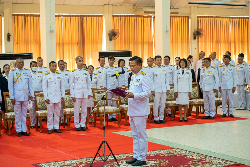 ม.นครพนม ร่วมประกอบพิธีถวายพานพุ่ม เนื่องใน “วันยุทธหัตถีของสมเด็จพระนเรศวรมหาราช” ประจำปี 2568