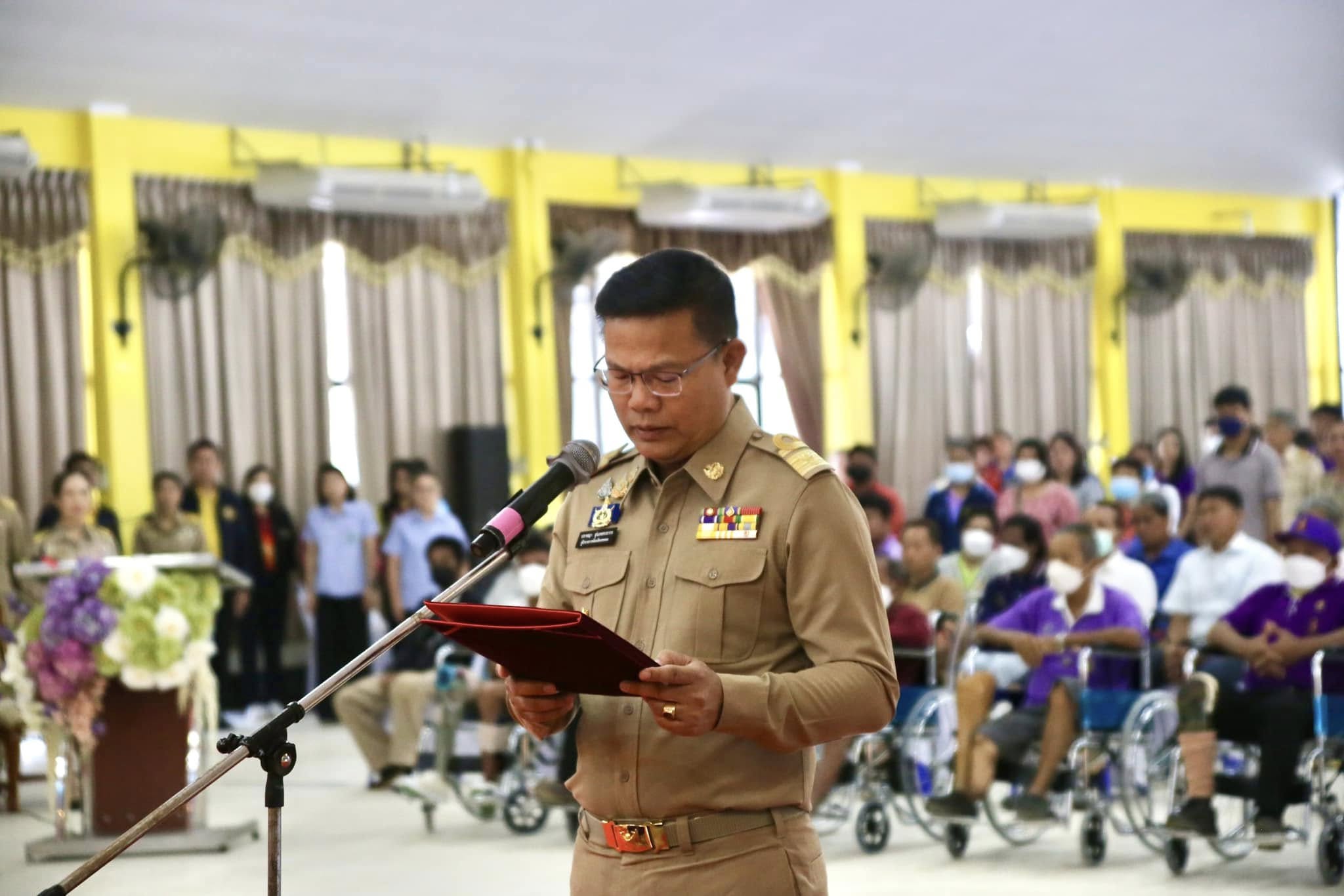 จิตอาสาพระราชทาน 904 ม.นครพนม ร่วมพิธีมอบแขน-ขาเทียม และอุปกรณ์เครื่องช่วยคนพิการ 138 รายการ ภายใต้โครงการเฉลิมพระเกียรติกรมสมเด็จพระเทพรัตนราชสุดาฯ เพื่อเสริมศักยภาพและพัฒนาคุณภาพชีวิตผู้พิการ