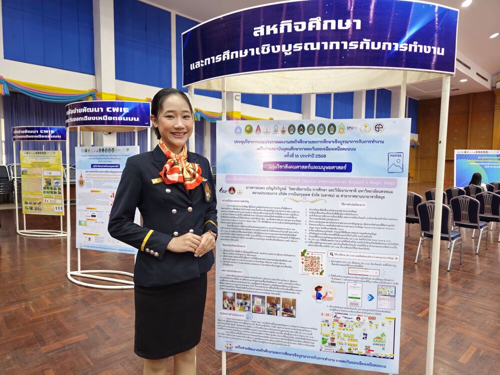 นักศึกษาวิทยาลัยการบิน การศึกษาและวิจัยนานาชาติ ม.นครพนม คว้ารางวัลระดับดีเยี่ยม ในเวทีประกวดผลงานสหกิจศึกษาภาคอีสานตอนบน ครั้งที่ 16