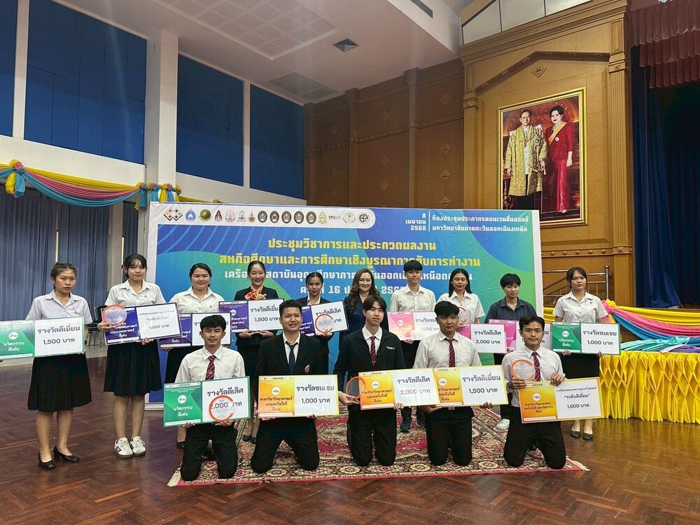 นักศึกษาวิทยาลัยการบิน การศึกษาและวิจัยนานาชาติ ม.นครพนม คว้ารางวัลระดับดีเยี่ยม ในเวทีประกวดผลงานสหกิจศึกษาภาคอีสานตอนบน ครั้งที่ 16