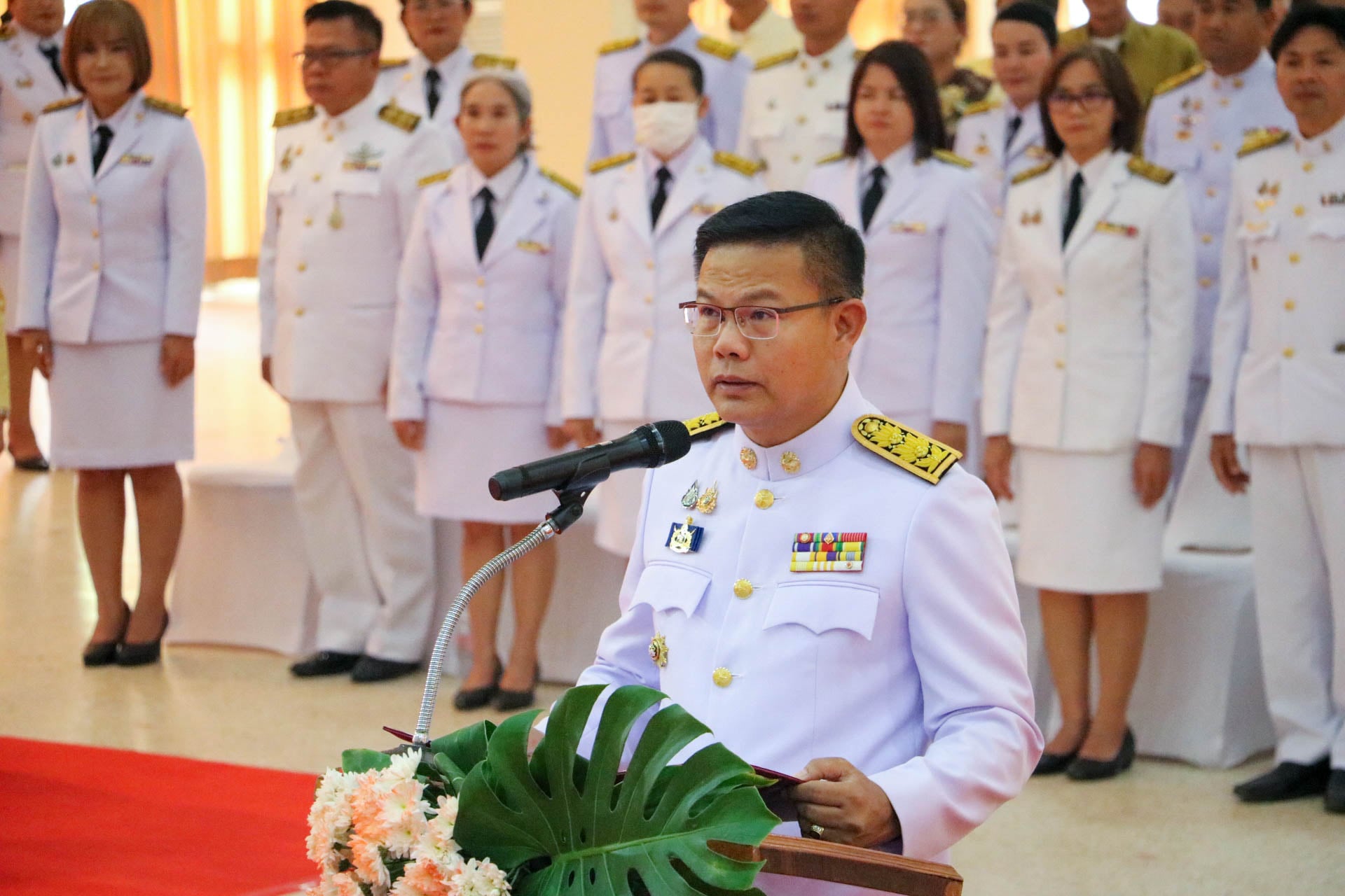 ม.นครพนม ร่วมพิธีรับมอบแบบลายผ้าพระราชทาน “ผ้าลายสิริราชพัสตราภรณ์”