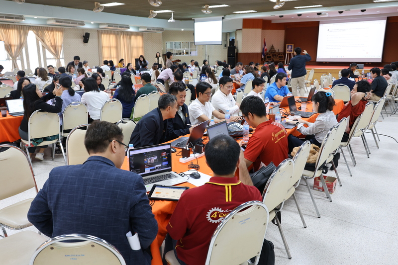 กองบริหารวิชาการ จัดอบรมเชิงปฏิบัติการเสริมศักยภาพการพัฒนาหลักสูตรตามแนว OBE และการใช้ AI วิเคราะห์หลักสูตร