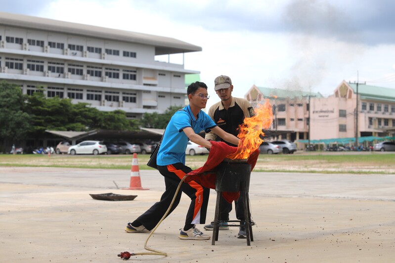 ซ้อมดับเพลิงและอพยพหนีไฟ เสริมความปลอดภัยแก่บุคลากรและนักศึกษา