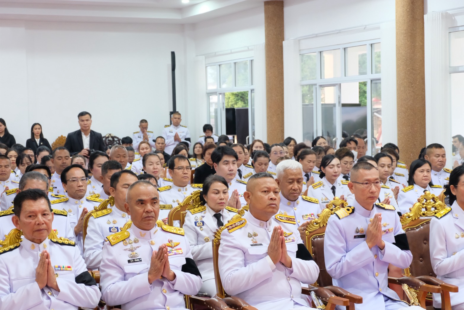ม.นครพนม ร่วมประกอบพิธีบำเพ็ญกุศลปัญญาสมวาร 50 วัน อุทิศถวายเป็นพระราชกุศลแด่สมเด็จพระนางเจ้าสิริกิติ์ พระบรมราชินีนาถพระบรมราชชนนีพันปีหลวง